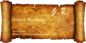 Joszt Roxána névjegykártya